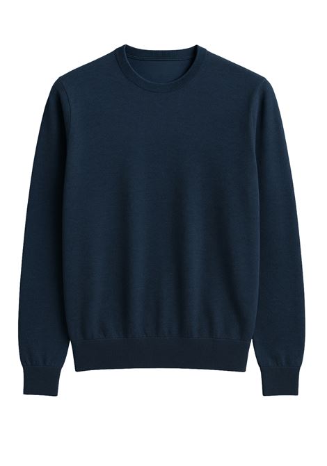 Maglia Girocollo in Lana Merino, Cashmere e Seta Cavalieri Milano  Blu Petrolio Cavalieri Milano | Maglieria | 87132719